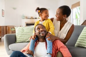 happy family after selling structured settlement for lump sum